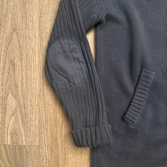 Burberry blue Hooded Cardigan with Elbow Patches - Picture 2 of 7